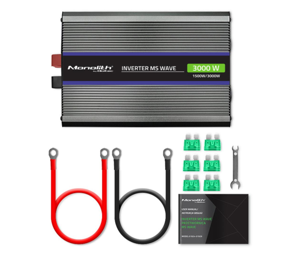 Qoltec Przetwornica napięcia 3000 MS Wave | 12V na 230V | 1500/3000 - 1190379 - zdjęcie 6